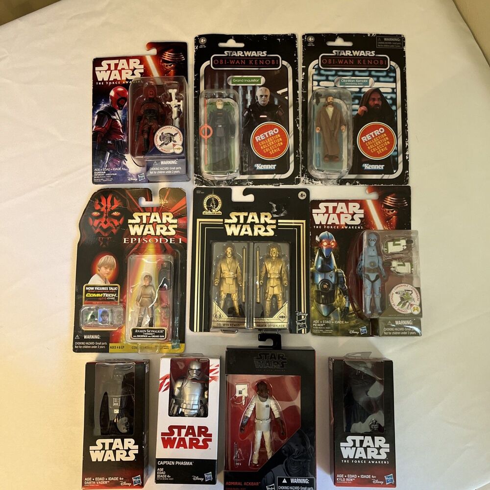 Star Wars Action Figures Lot of 10 New in Package Collectibles